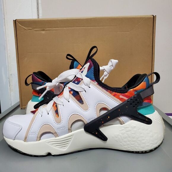 Nike Air Huarache Craft Lunar Women Sz 7 FD4621-181 New Year White Orange Rare! - Picture 5 of 14